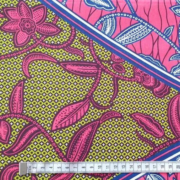 Afrikanischer Wax Print Stoff Baumwolle ROSE ORCHID | Meterware
