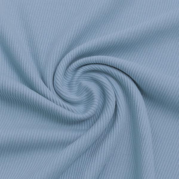 Rippjersey Baumwolle Hell Jeans | Meterware