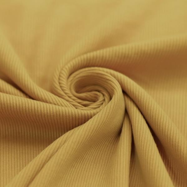 Rippjersey Baumwolle Senf | Meterware