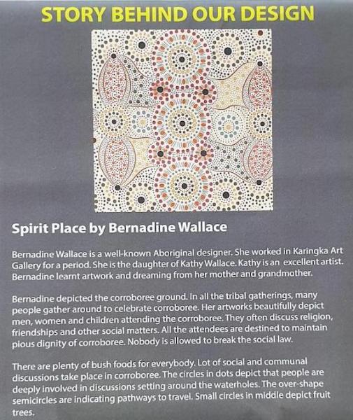 SPIRIT PLACE Aborigines Stoff aus Australien