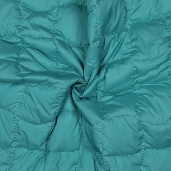 Steppstoff Quadrate – Türkis Pink Meterware