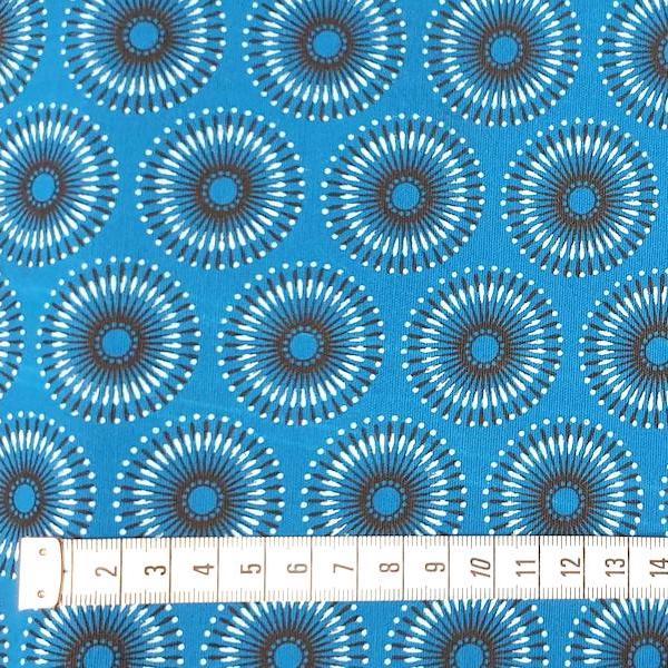 TURQUOISE DANDELION Afrikanischer-Shweshwe-Stoff