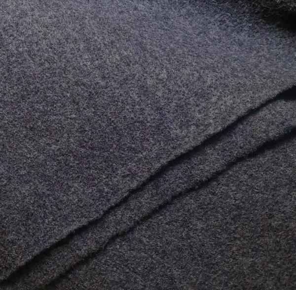 Wollwalk Dunkelgrau Meliert aus Schurwolle