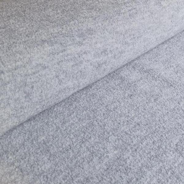 Wollwalk Hellgrau Meliert aus Schurwolle