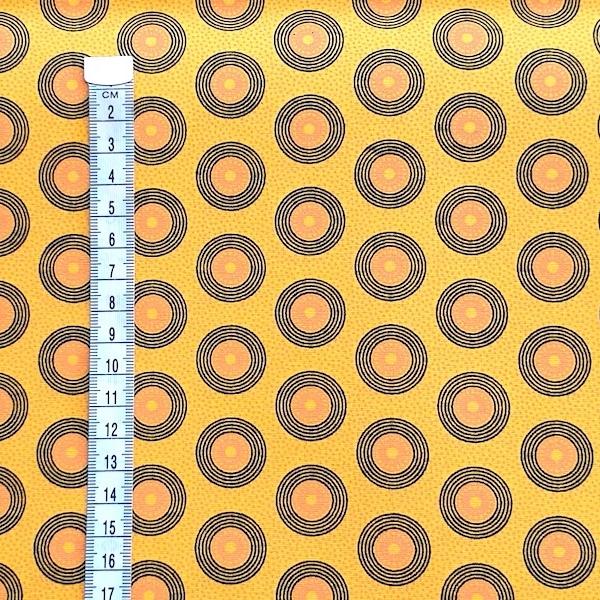 YELLOW-DOTS-Afrikanischer-Shweshwe-Stoff-