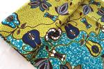 Afrikanischer Wax Print Stoff Baumwolle GREEN PEARS | Meterware