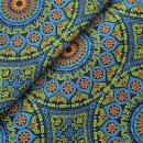 Afrikanischer Shweshwe Stoff Baumwolle DISCO BLUE ORNAMENT | Meterware