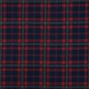 Flanell Baumwolle – Dunkelblau Rot Karo | Meterware