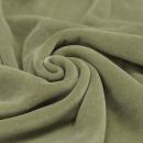 Nicki Samt Stoff Baumwolle - Moos Gruen | Meterware