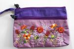 PURPLE SPARKLING FLOWERS Portemonnaie aus Vietnam