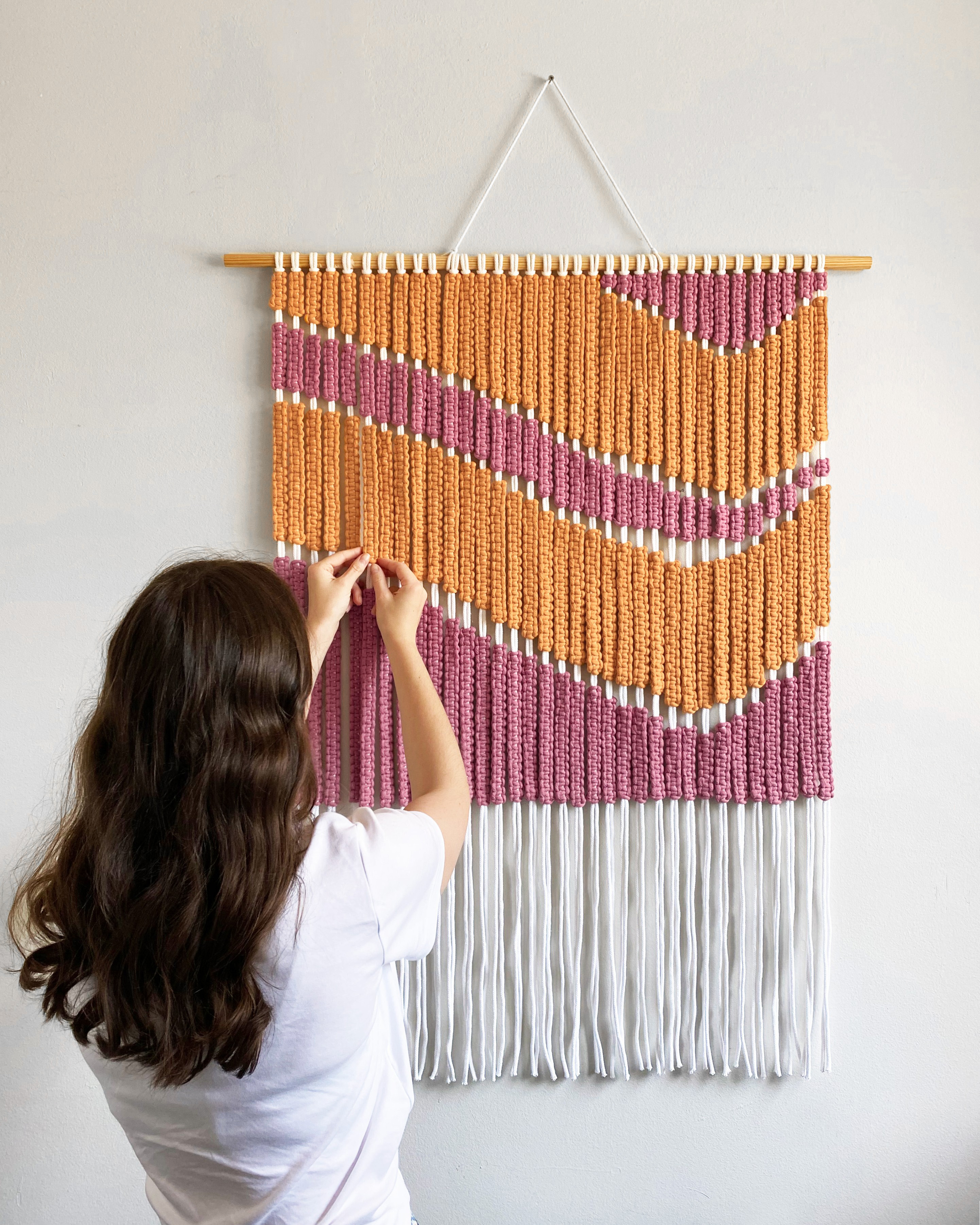 Wandbehang aus Bobbiny Garn